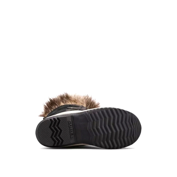 NWT SOREL Joan of Arctic Faux Fur Waterproof Snow Boot in Black/Quarry size 8 - Picture 6 of 9